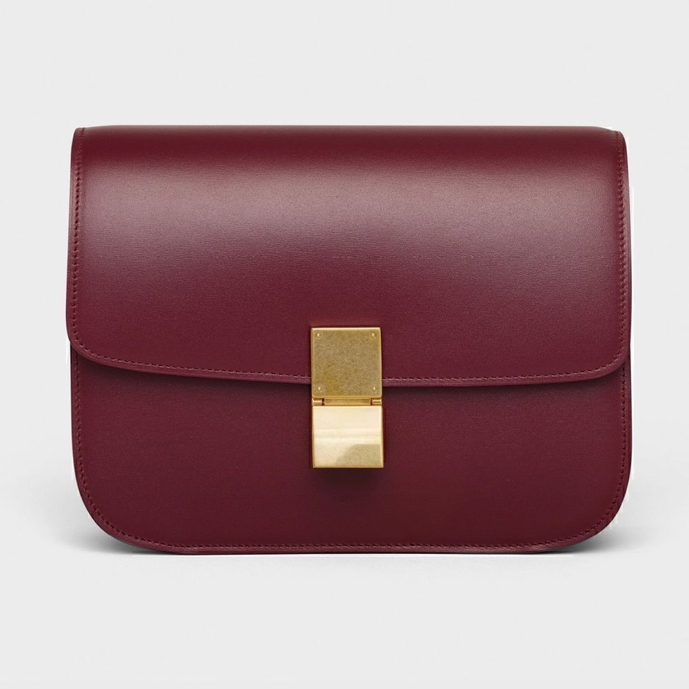 Celine Medium Box Bag Burgundy